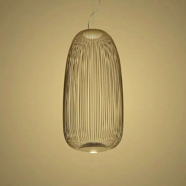 Metal Frame Spokes Pendant Light - Airy Wire Design Lighting for Kitchen Island