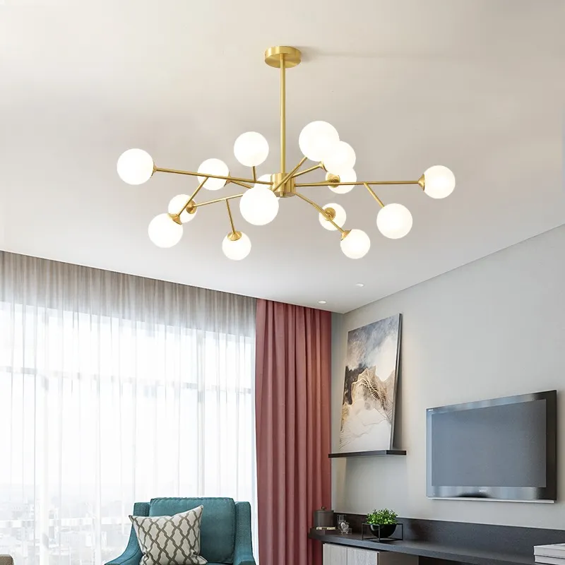 Golden And White Hanging Lamp
