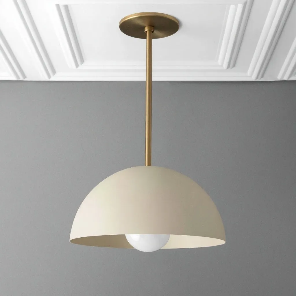 Metio Dome Neutral Dome Pendant - Modern Metal Accent Lighting KL1505