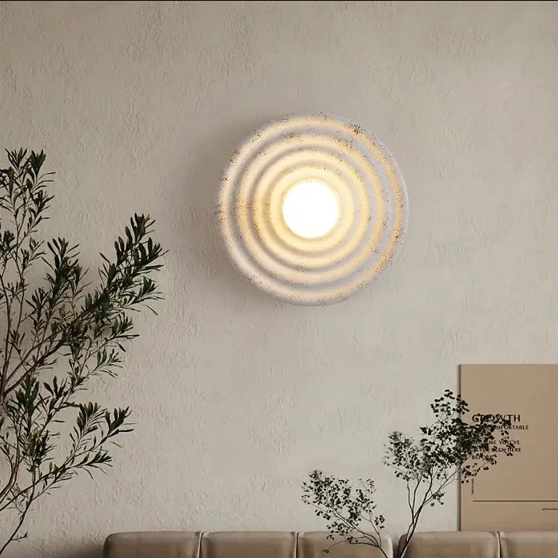 Japanese Wabi-sabi Round Indoor Wall Lamp KL747