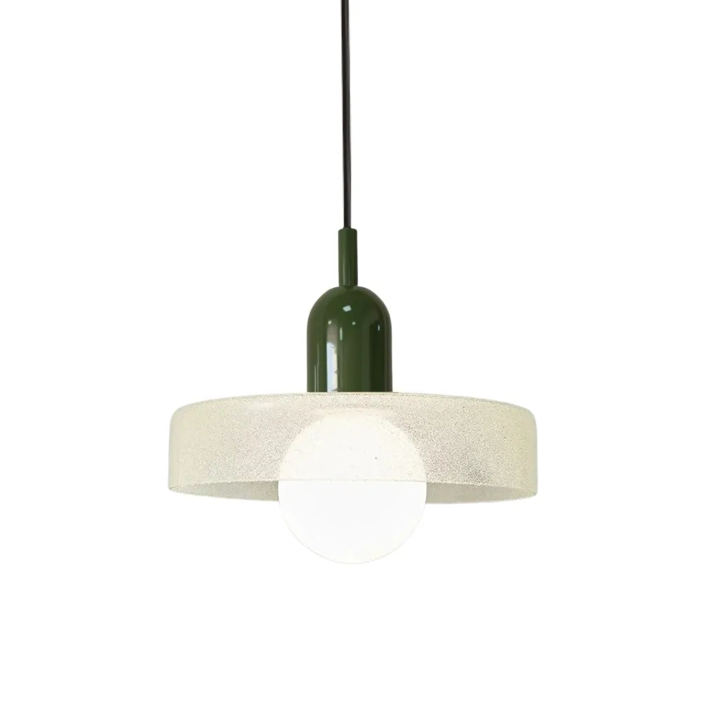 Modern Crystal Glass Disc Orb Pendant Light For Kitchen Island KL920