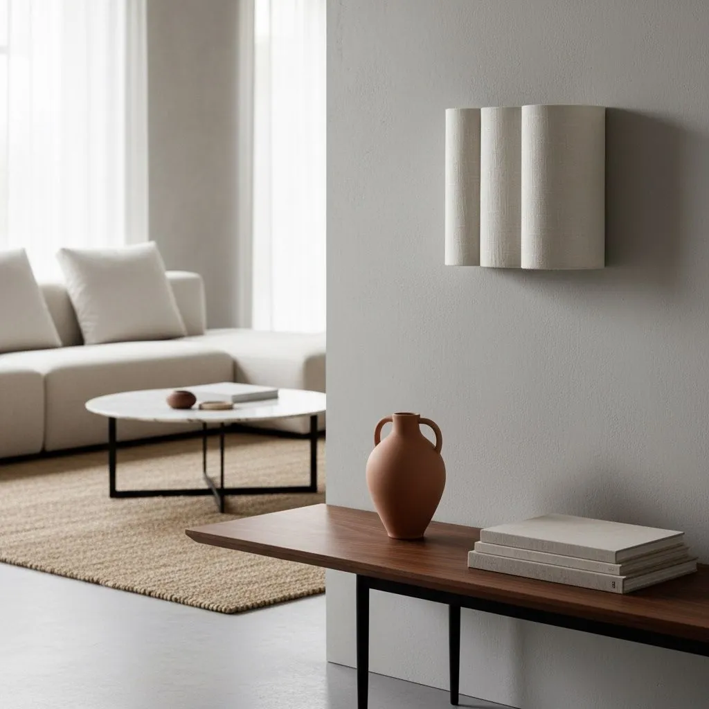 Linbron Minimalist Natural Linen Wall Sconce for Bedroom and Hallway KL2039