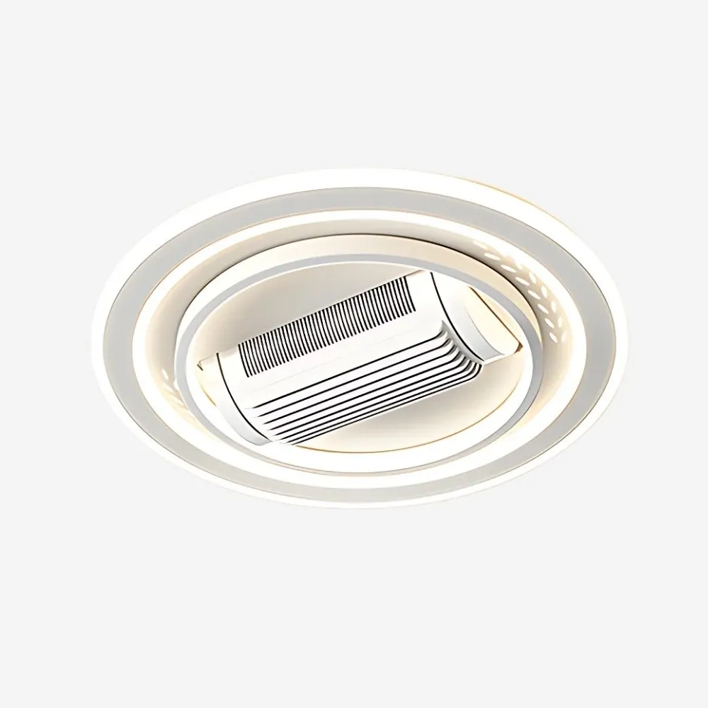 Modern Quiet Flush Mount Bladeless Ceiling Fan Light KL939