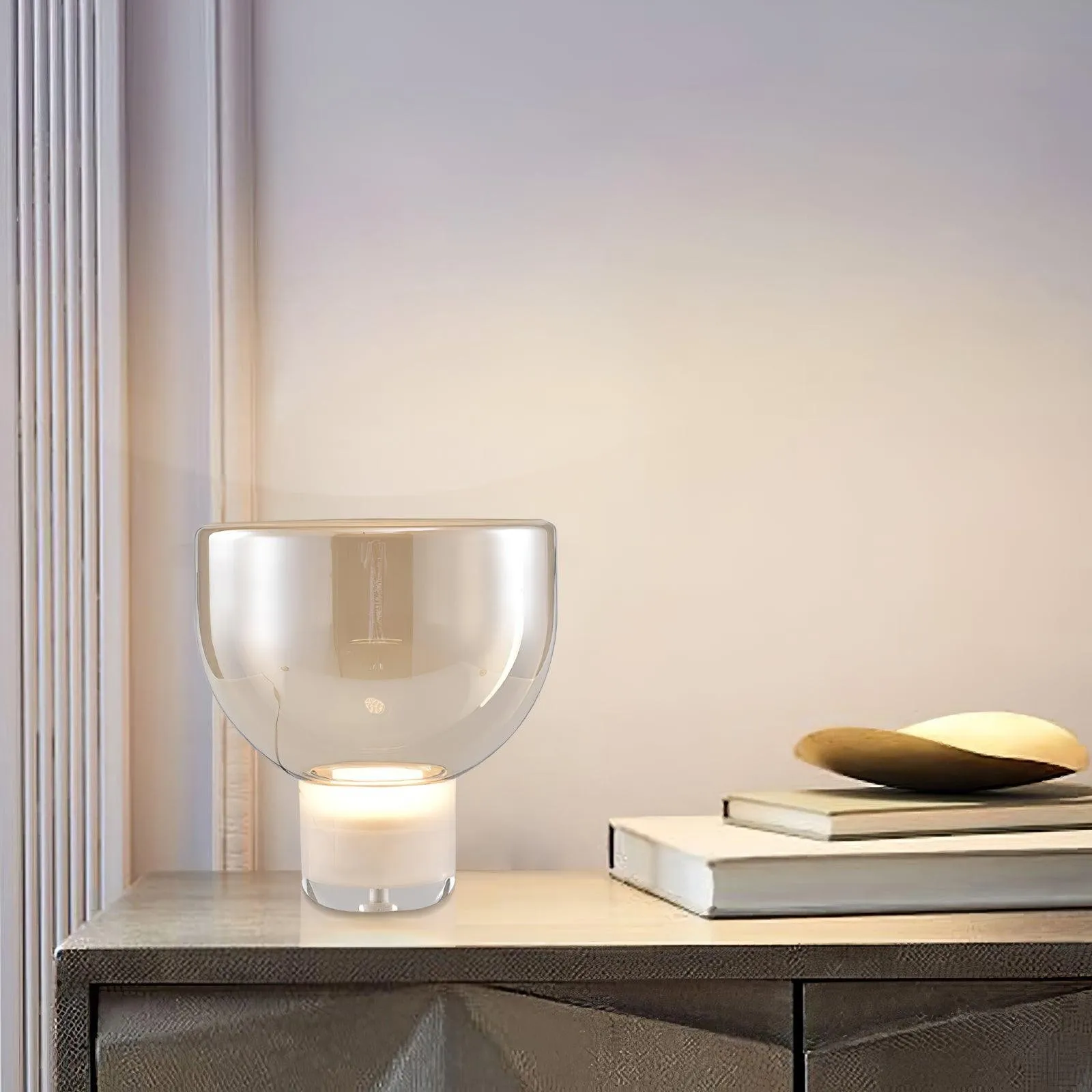 Nordic Simple Modern Luxury Glass Table Lamp For Study Room KL207