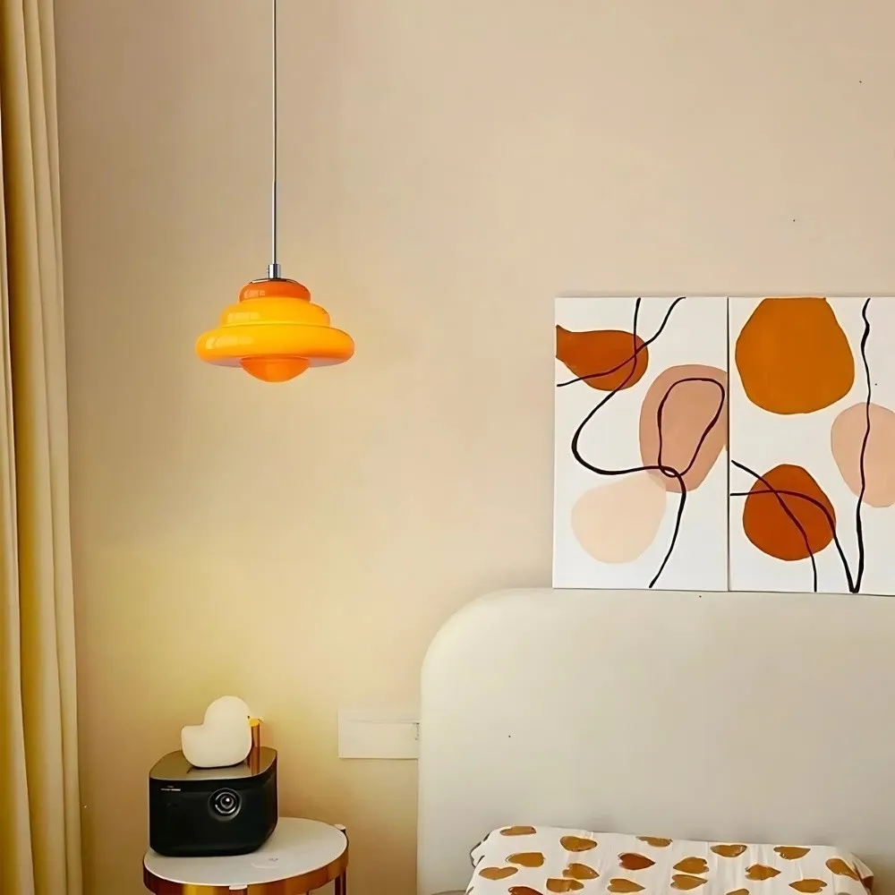 Art Deco Layered Glass Pendant Lamp – Bright Color Accent Lighting KL1106