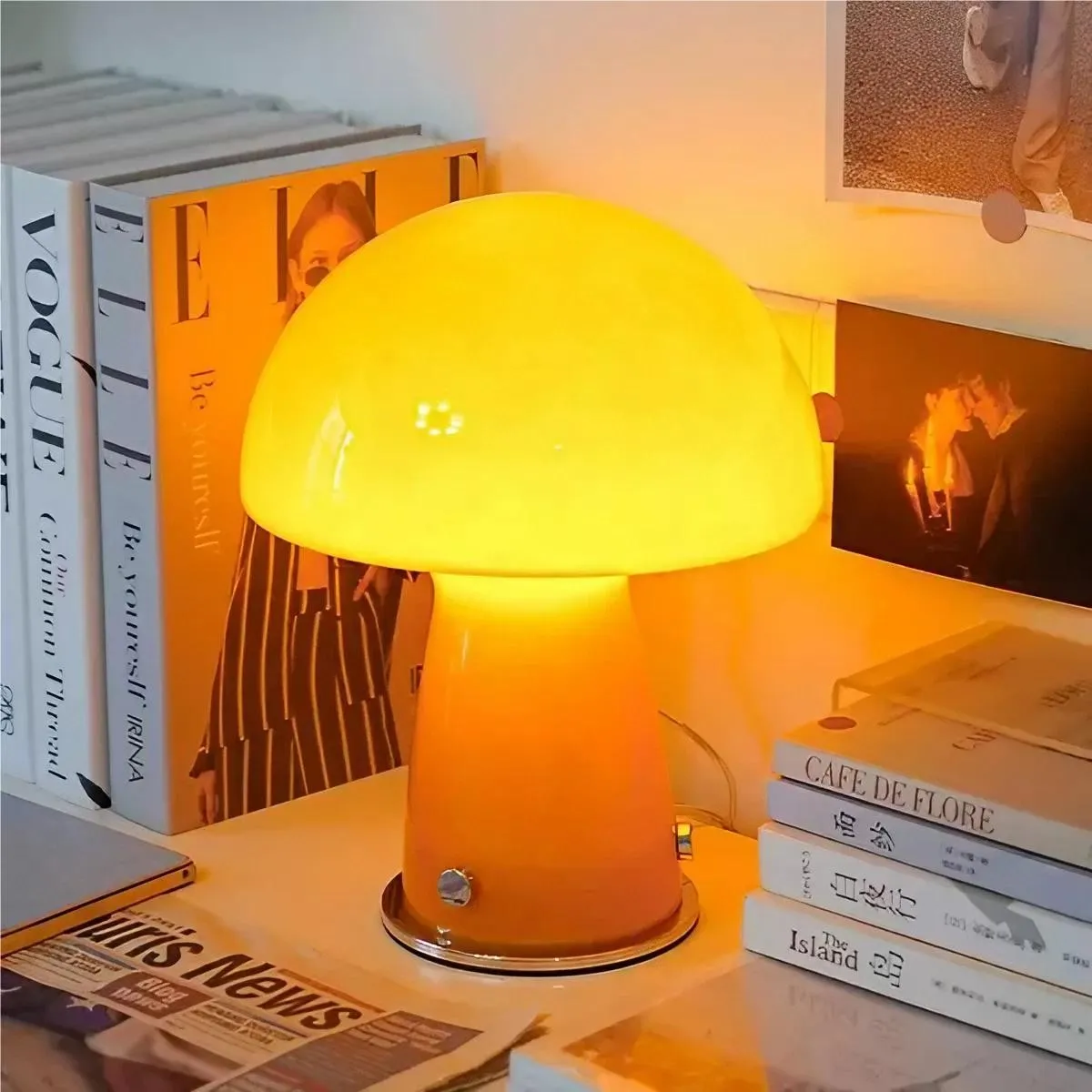 Modern Bauhaus Glass Mushroom Table Lamp KL40