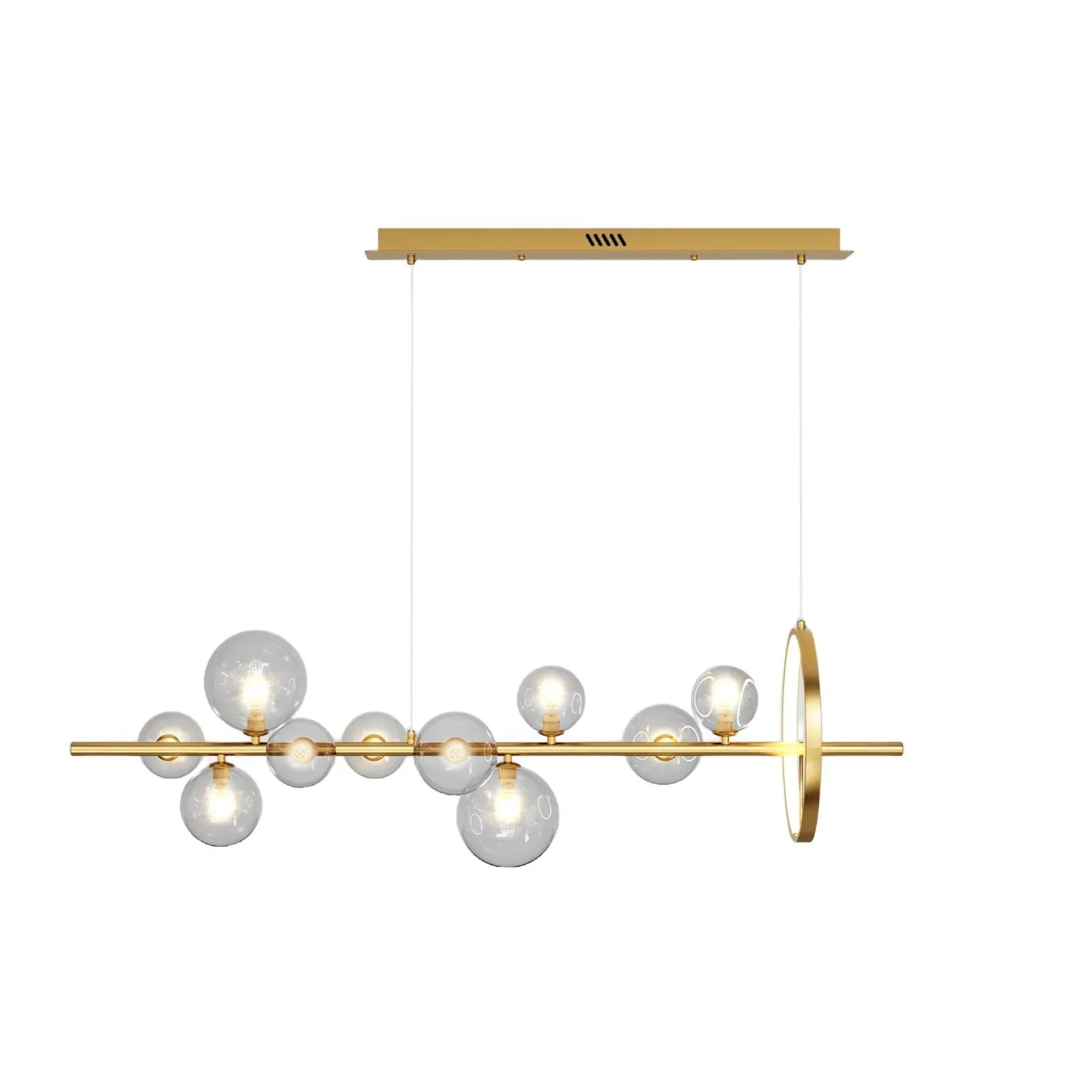 Linear Glass Globe Circle Island Pendant Lamp KL97