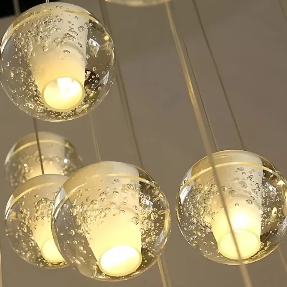 Lorivo Decorative Crystal Sphere Pendant Light Starry Visual for Lounge Areas KL2225
