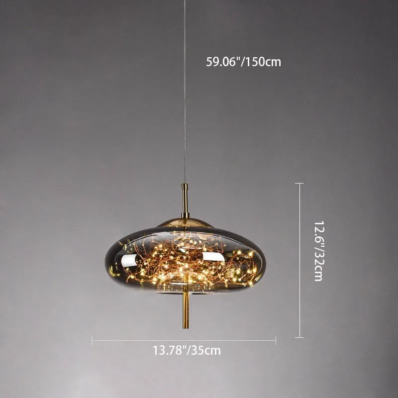 Scandinavian Cylinder Oval Glass Pendant Light KL320