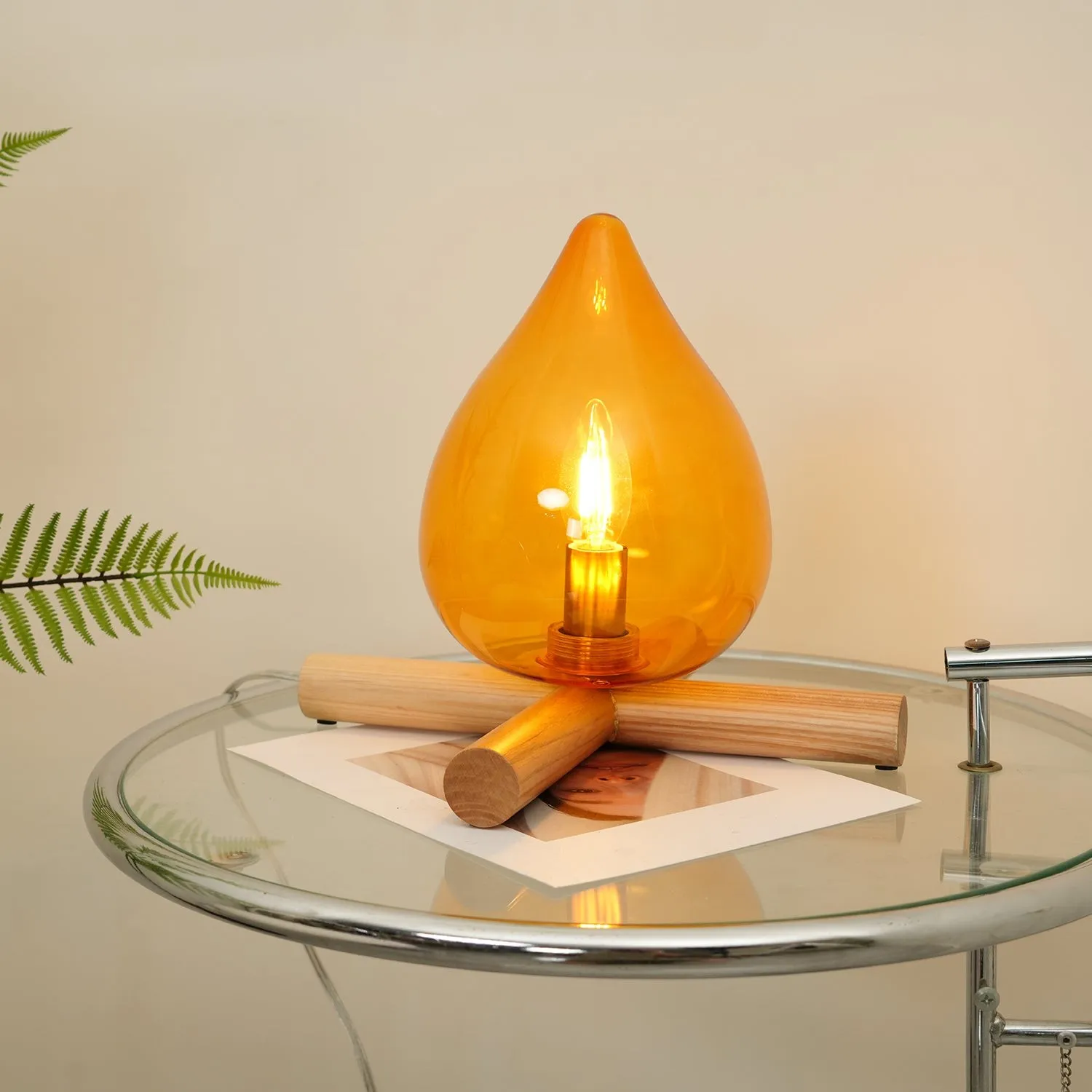 Funny Fire Shape Small Flame Table Lamp KL370
