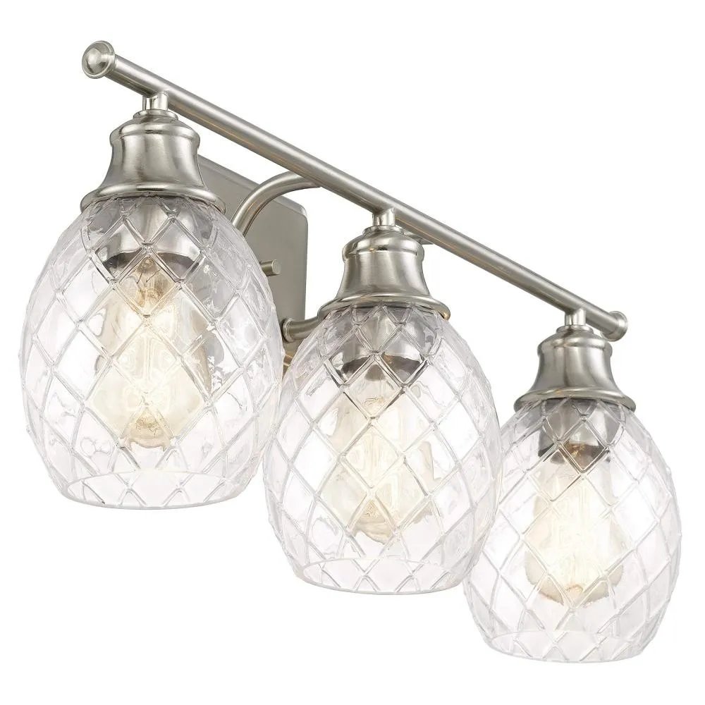Modern Farmhouse Brushed Nickel Glass Wall Light KL79
