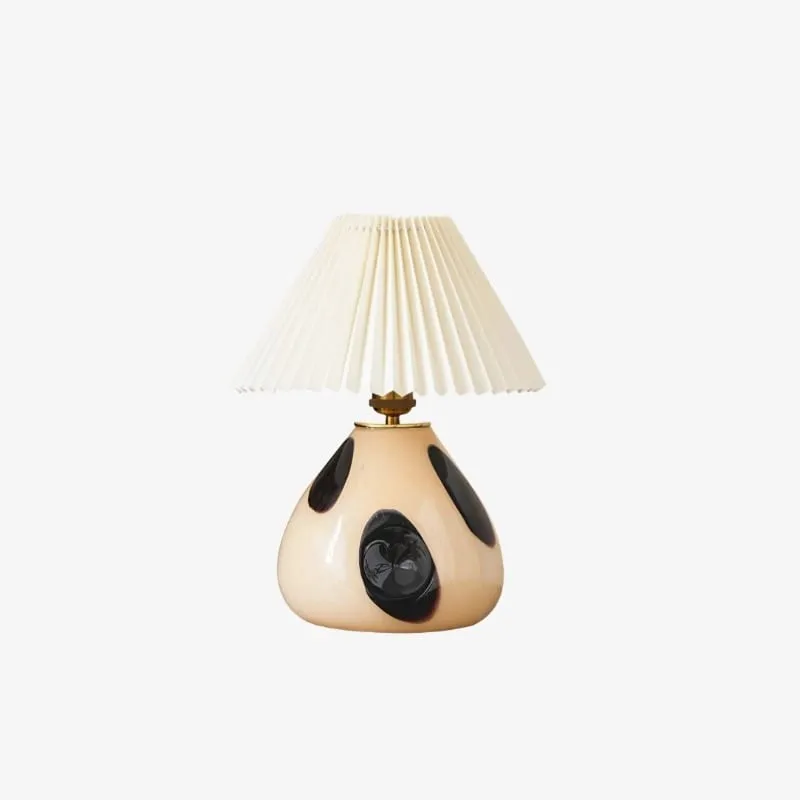 Undara Classic Pleated Table Lamp – Stylish Glass Base Table Light for Reading Corner KL2152