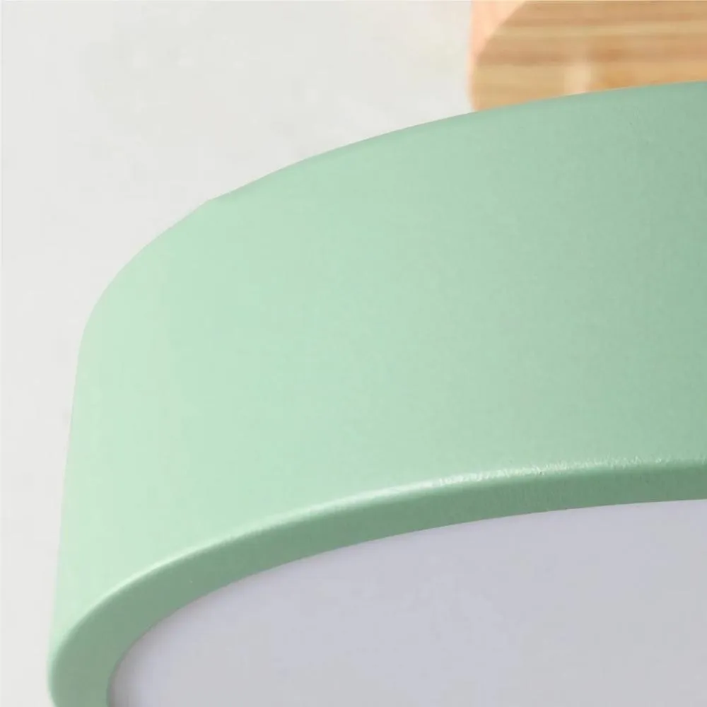Scandinavian Design Round Wooden Ceiling Light KL37