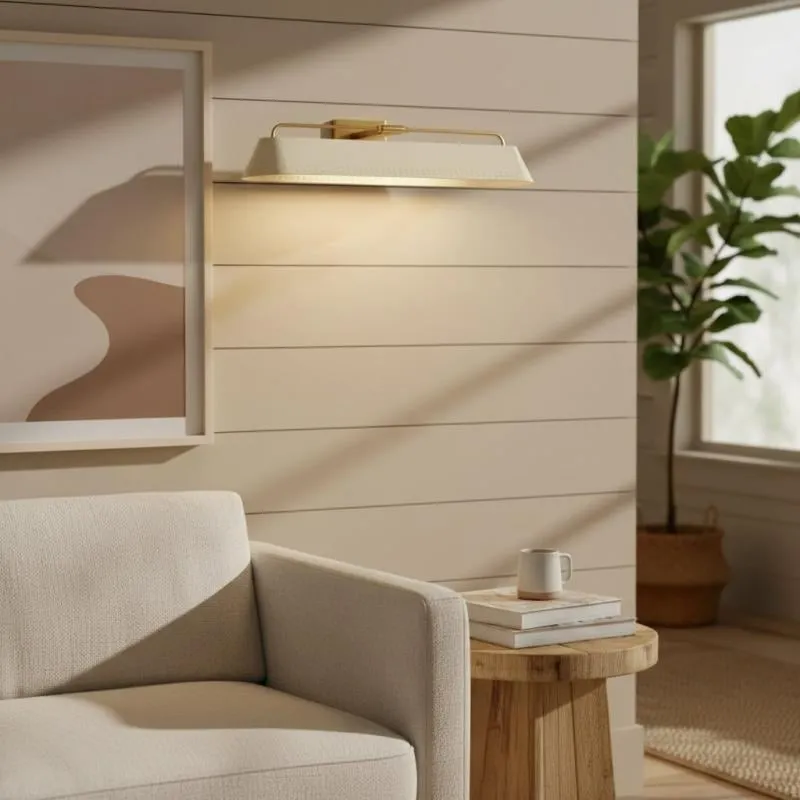 Libris Wall-Mounted Picture Light - Modern Steel Frame with Soft Sand Shade for Entryway & Dining KL2167