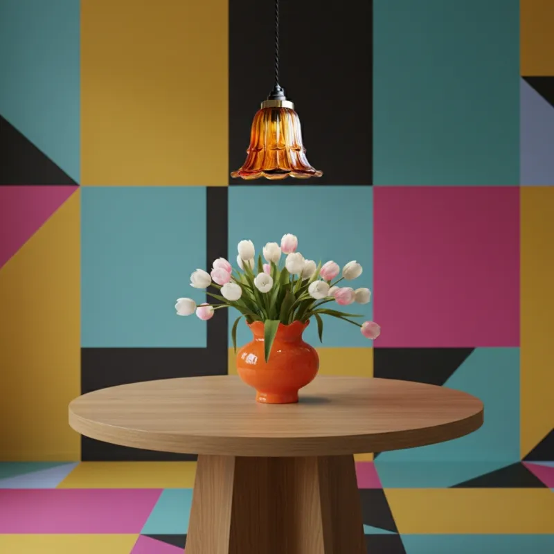 Solmira Classic Glass Pendant Light - Decorative Easy Fit Pendant Lamp for Lounge and Entryway KL2304