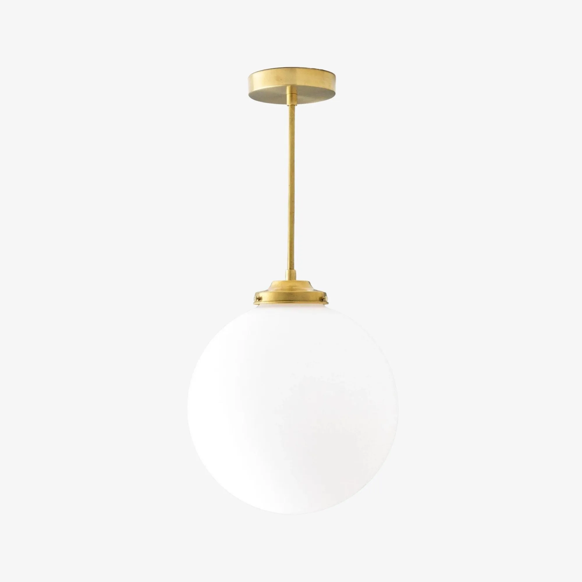 Glorica Glass 12 Inch Globe Ceiling Light - Frosted Glass Art Deco Pendant And Flush Mount KL1486