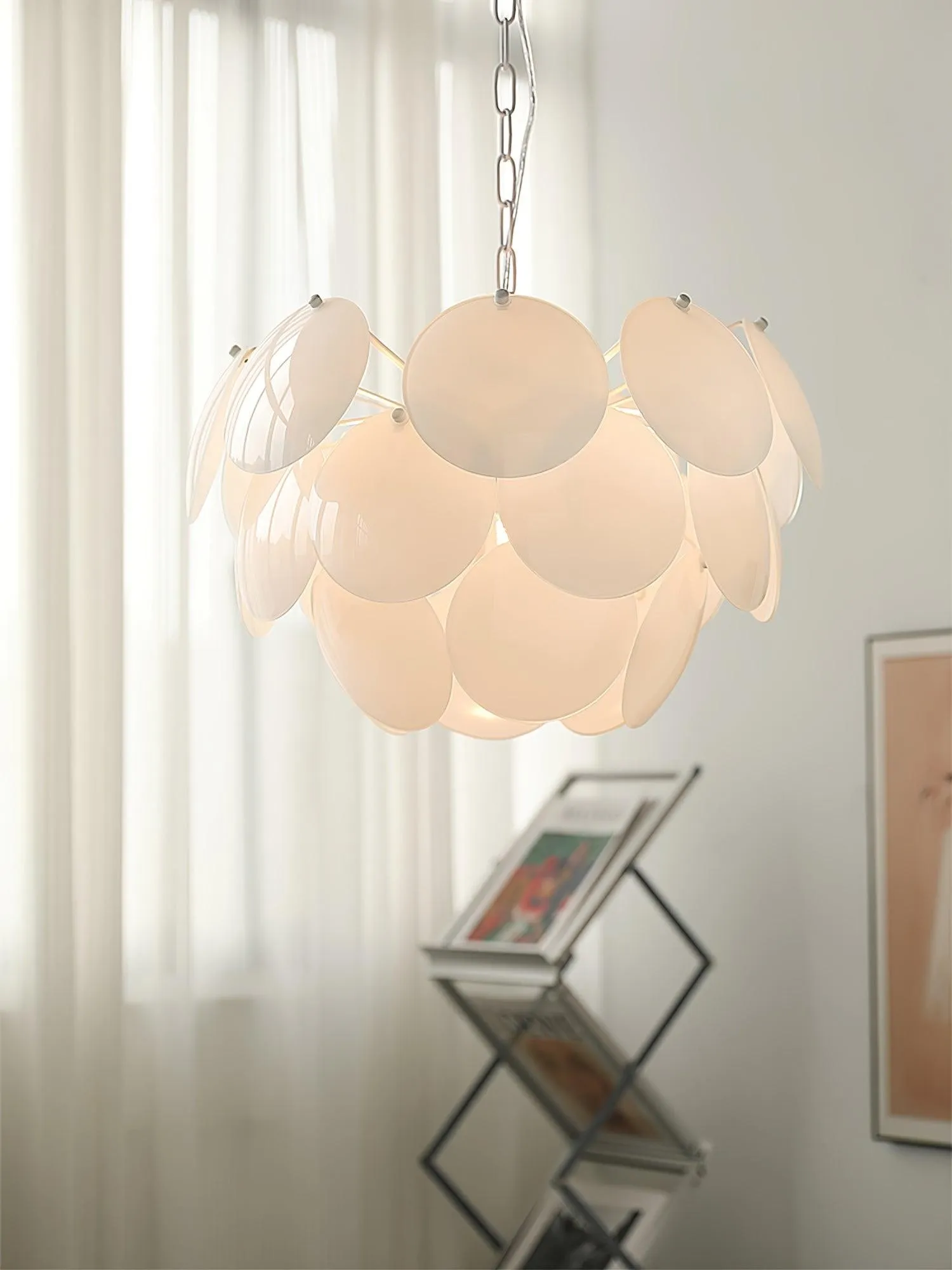 Luxury Fashion Luminous Petal Glass Chandelier KL472
