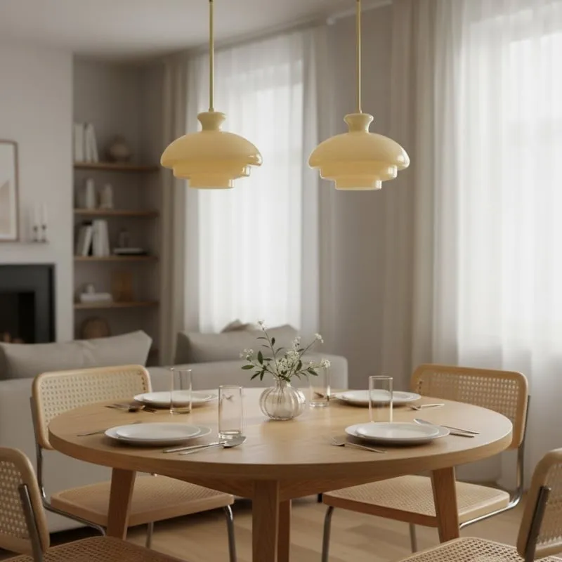 Halovita Elegant Metal Design Glass Pendant Lamp for Living Areas KL2136
