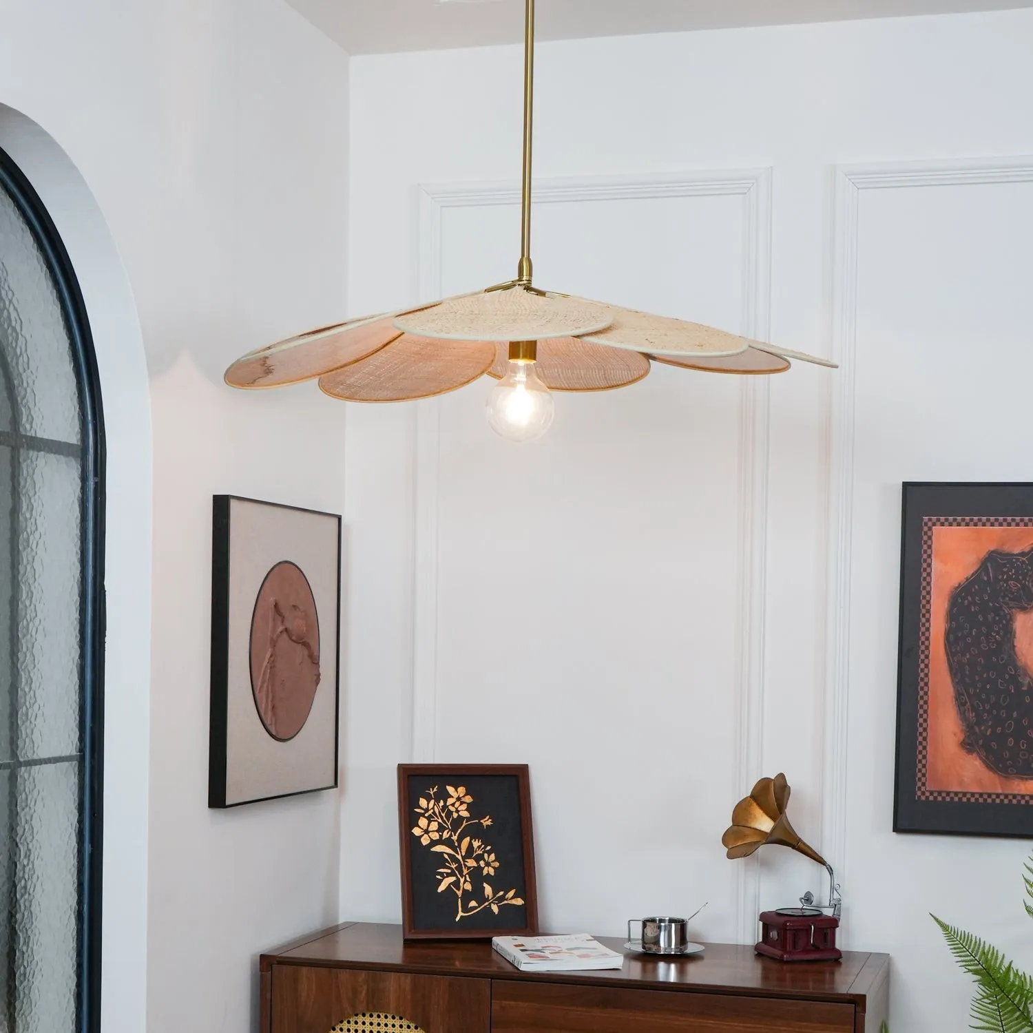 Petals Bloom Rattan Pendant Lamp KL574