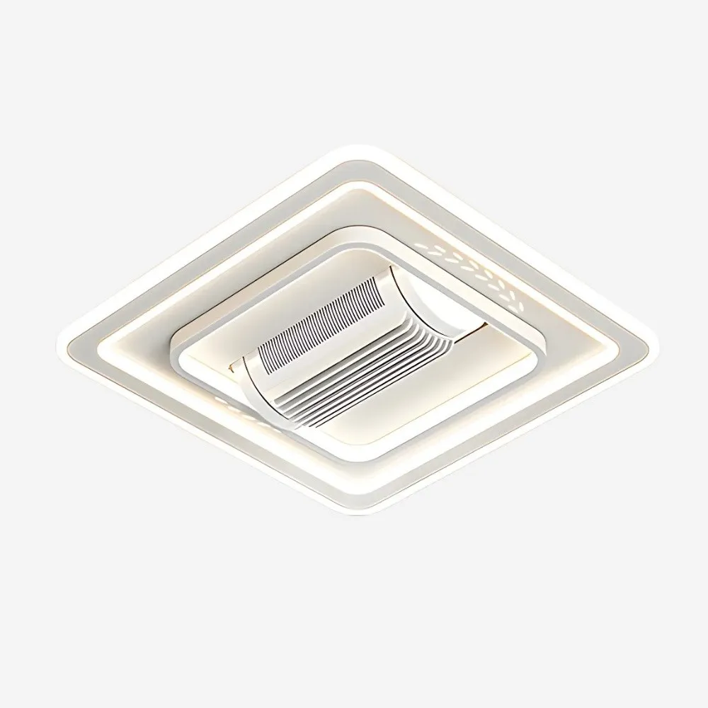 Modern Quiet Flush Mount Bladeless Ceiling Fan Light KL939