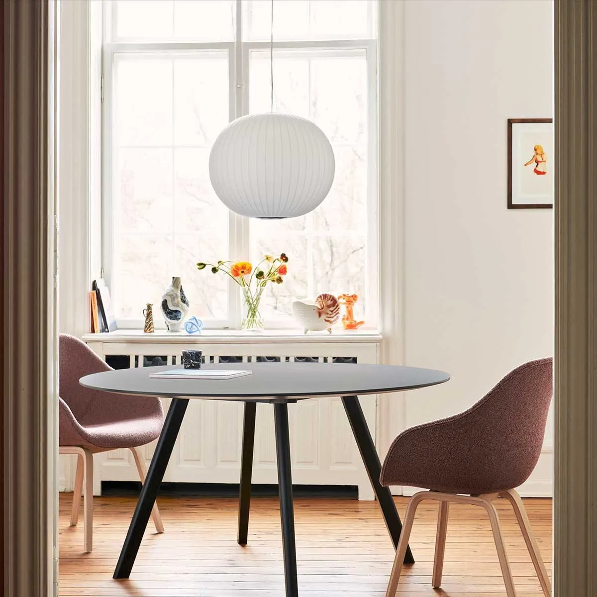 Lightweight Nelson Bubble Pendant Light - Modern Silk Pendant Light for Office or Lounge