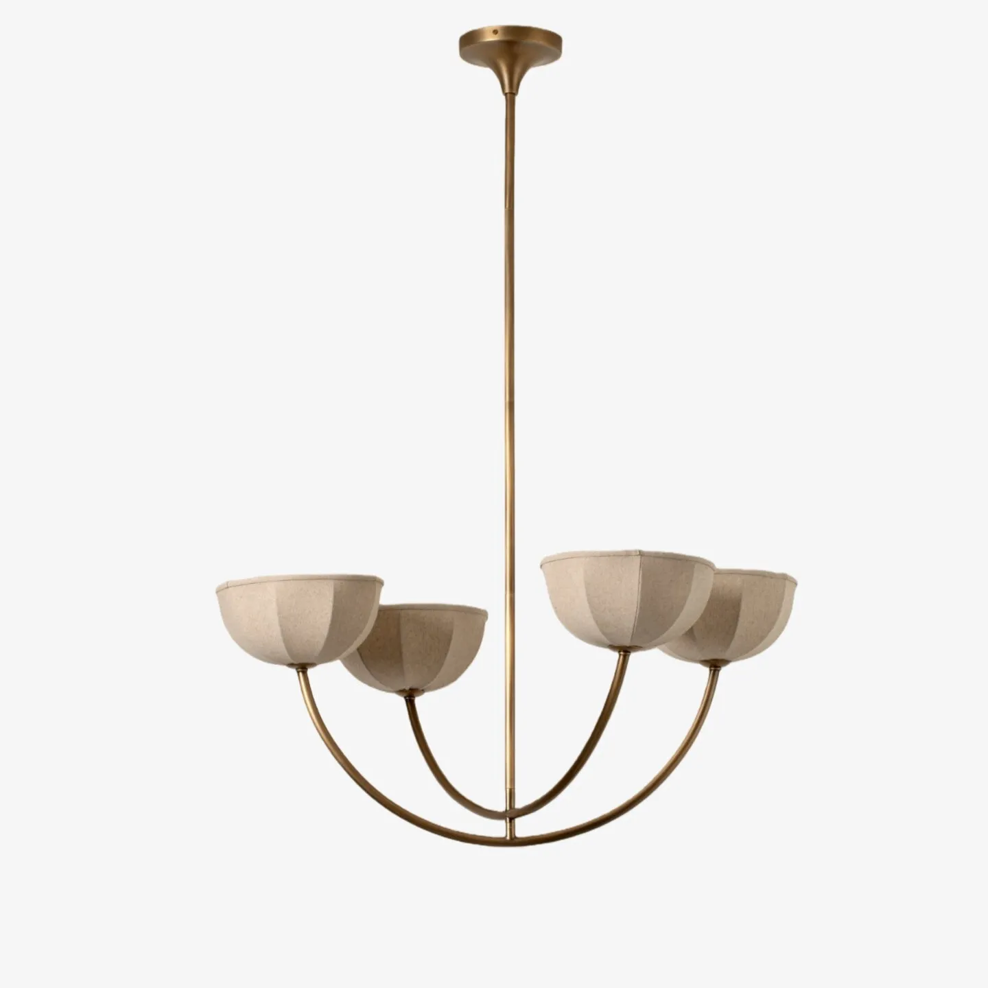 Loomis Elegant Linen Chandelier - Classic Multi Heads Fabric Chandelier for Living Room KL2340
