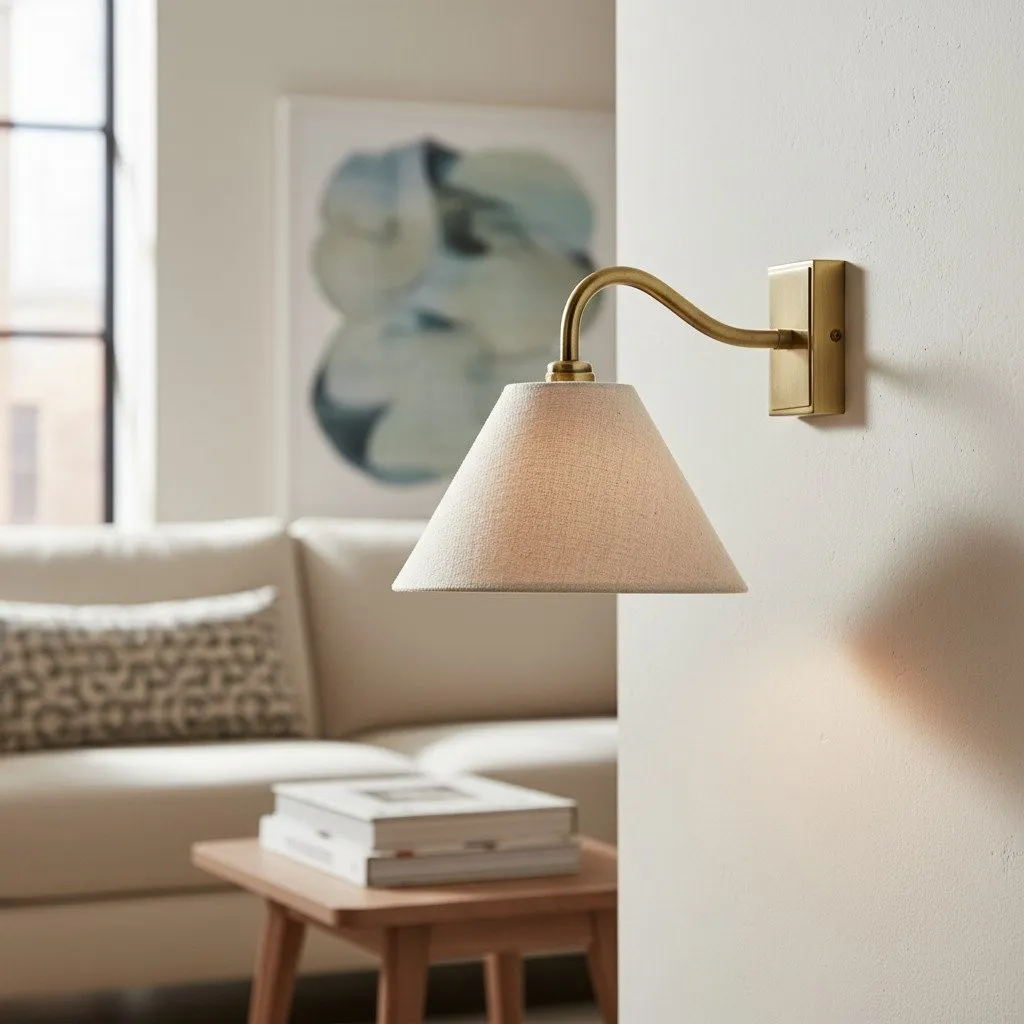 Lumweve Wall Light - Pleated Look Shade Refined Sconce for Corridor and Study KL1868
