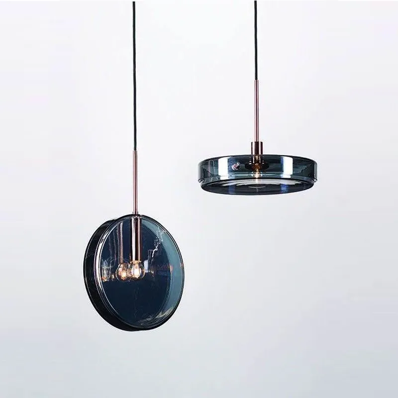 Dark Blue Glass Pendant Lamp