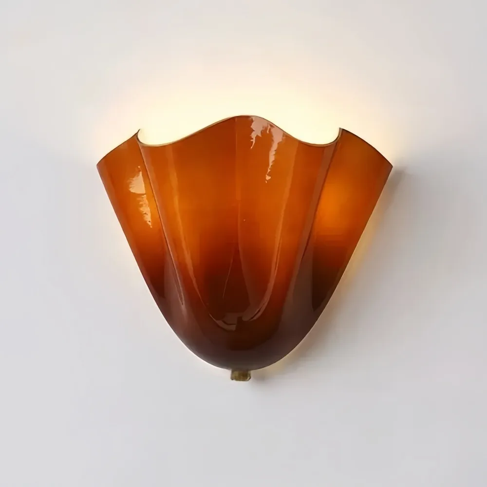 Vera Glass Wall Lamp - Vintage Accent Sconce for Bedroom and Living Space KL881