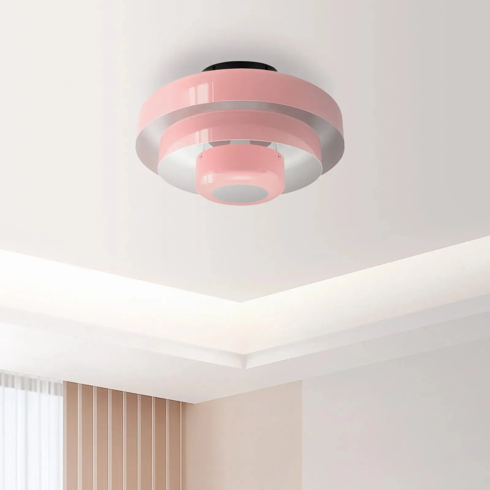 Three-Tier Bauhaus Ceiling Lamp - Bold Colors Ceiling Light for Bedroom or Lounge KL885
