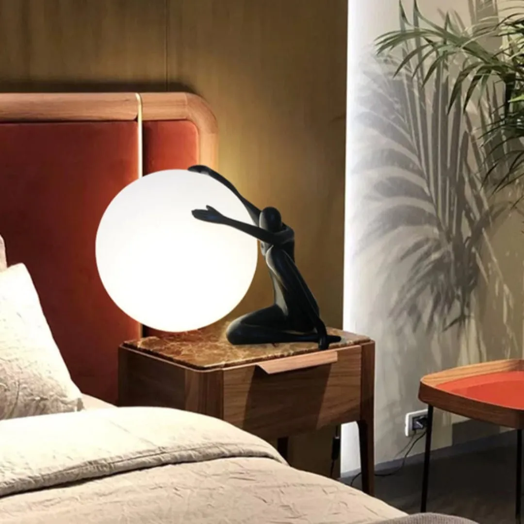 Humanoid Ball Holding Table Lamp KL204