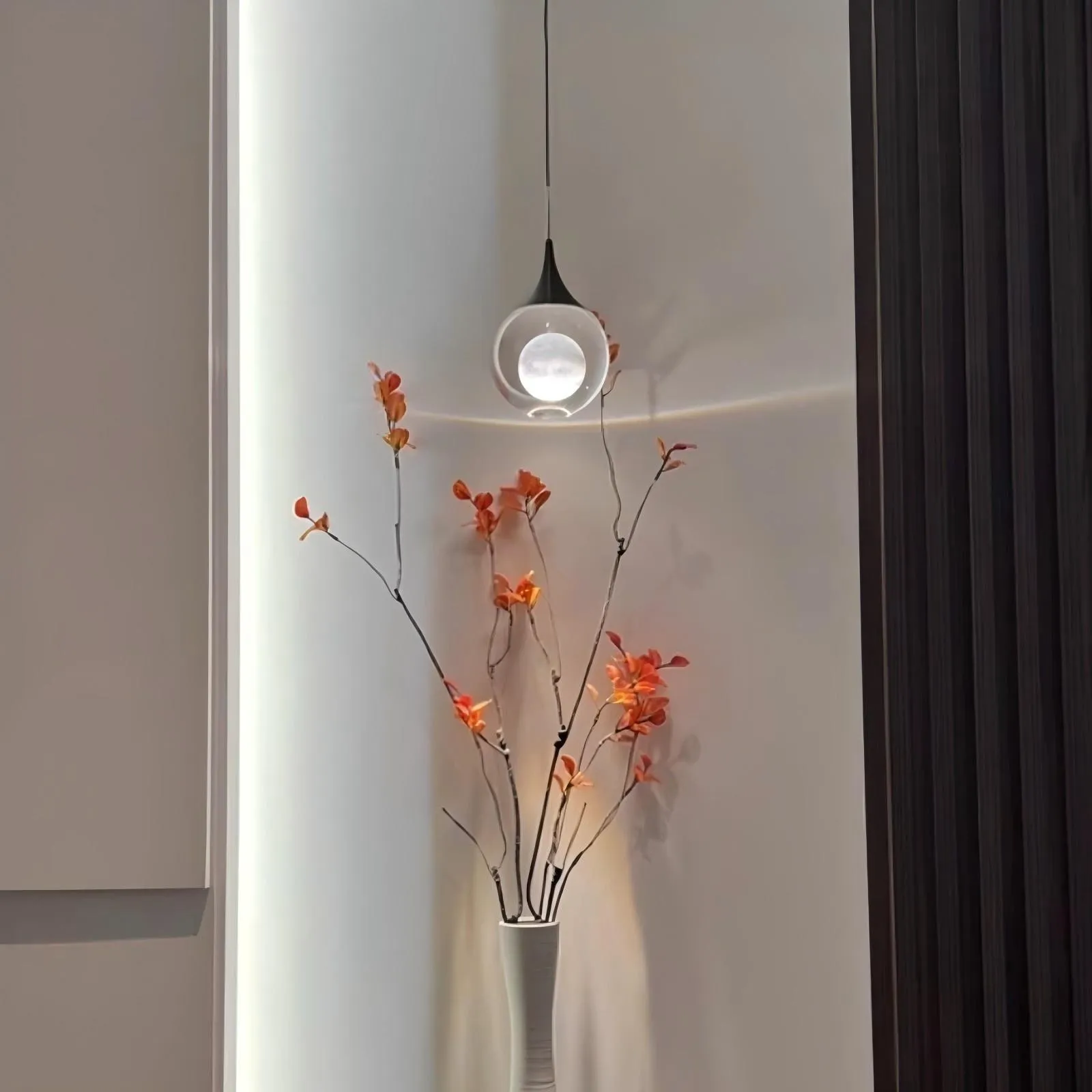 Moon Clear Glass Ball Pendant Light KL773
