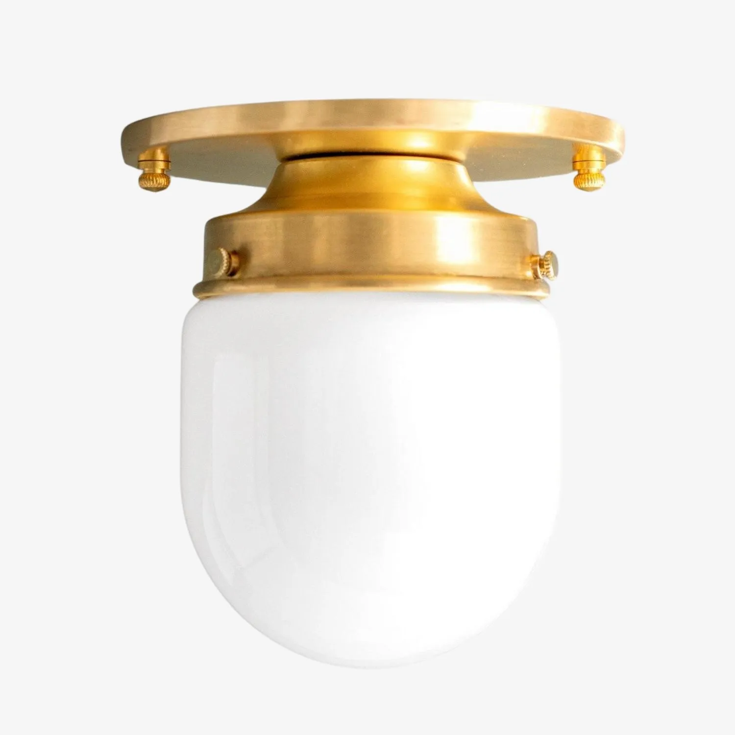 Opalume Glass Globe Flush Mount Light - Vintage Style Lamp for Hallway or Entryway KL1429