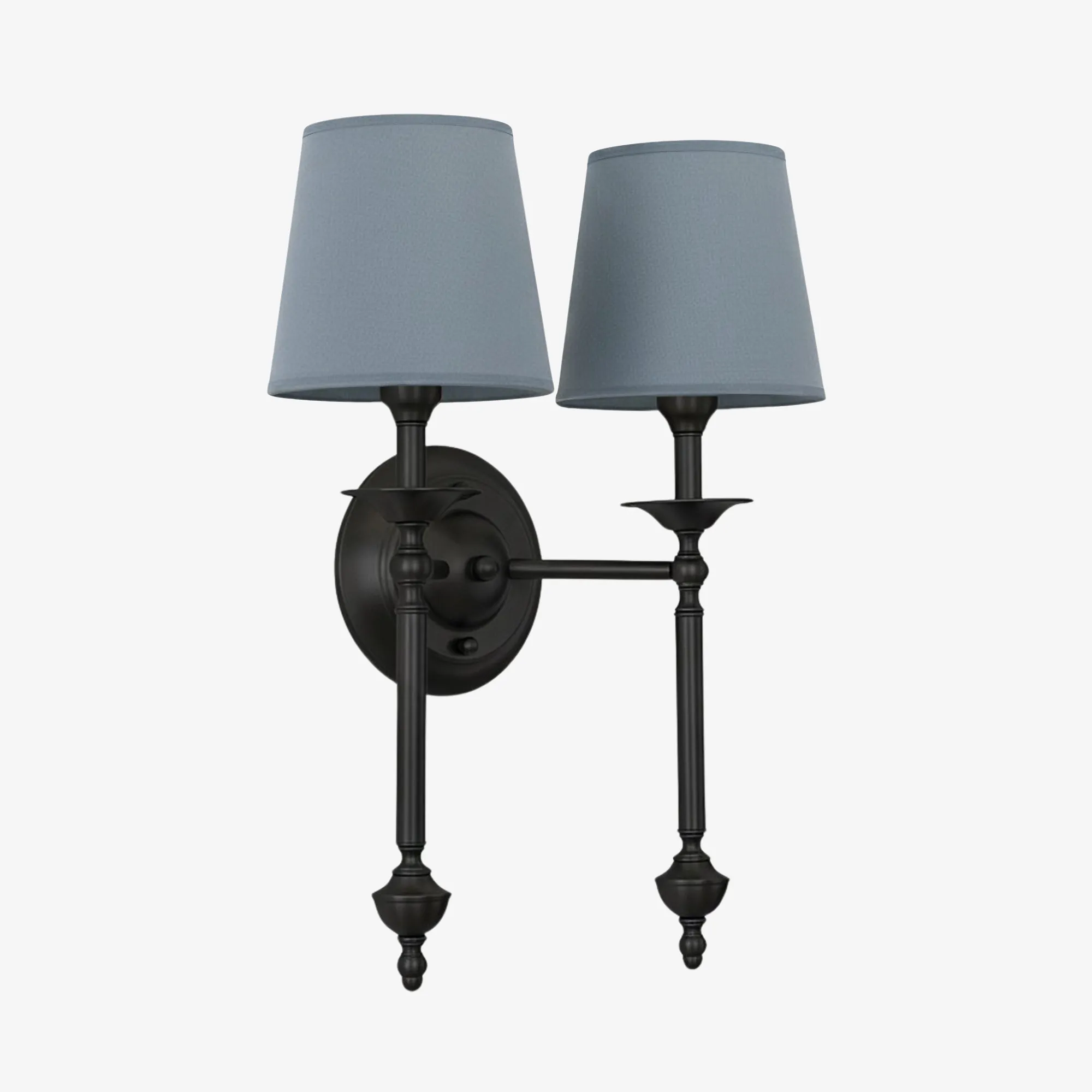 Arcuma Elegant Wall Light - Copper or Black Finishes Sconce with Fabric Shade for Interior KL2337