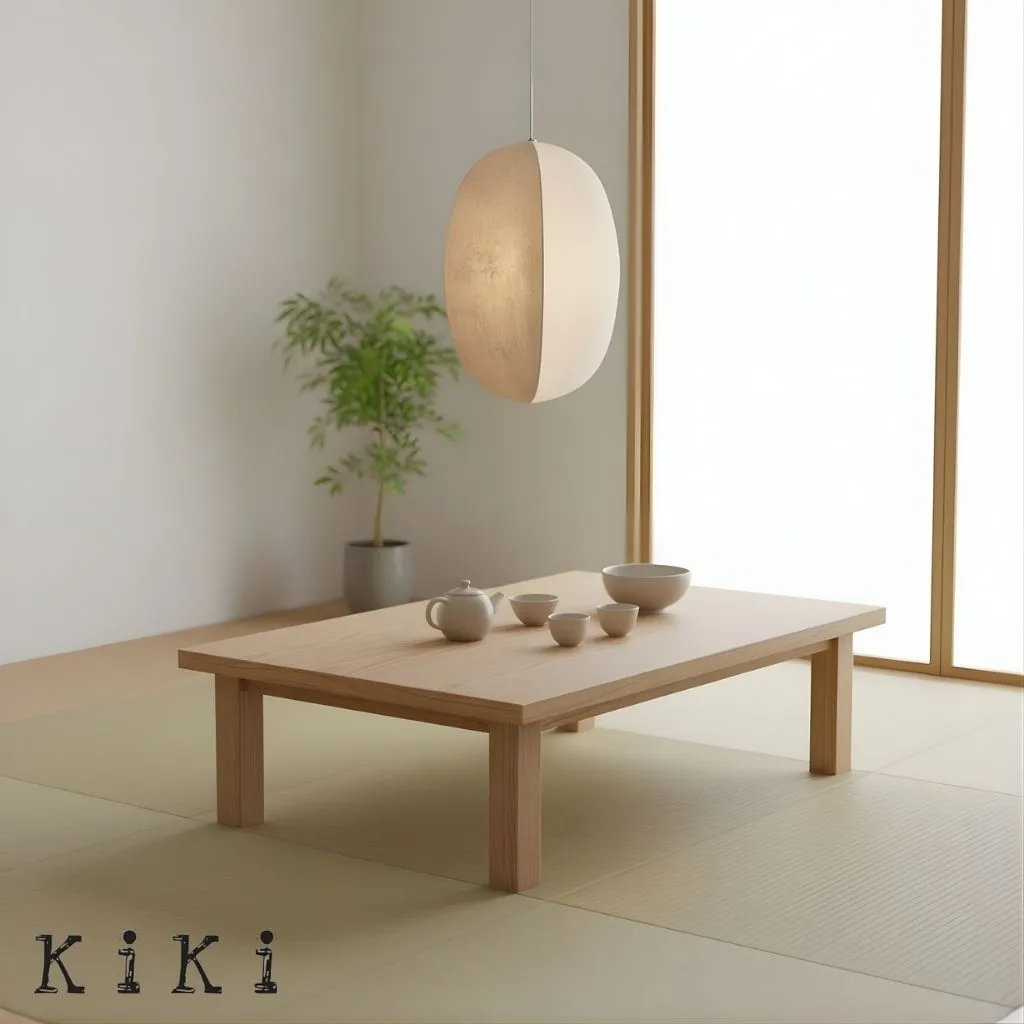 Diora Soft Fabric Shade Pendant Light - Modern Japandi for Living Room KL1744
