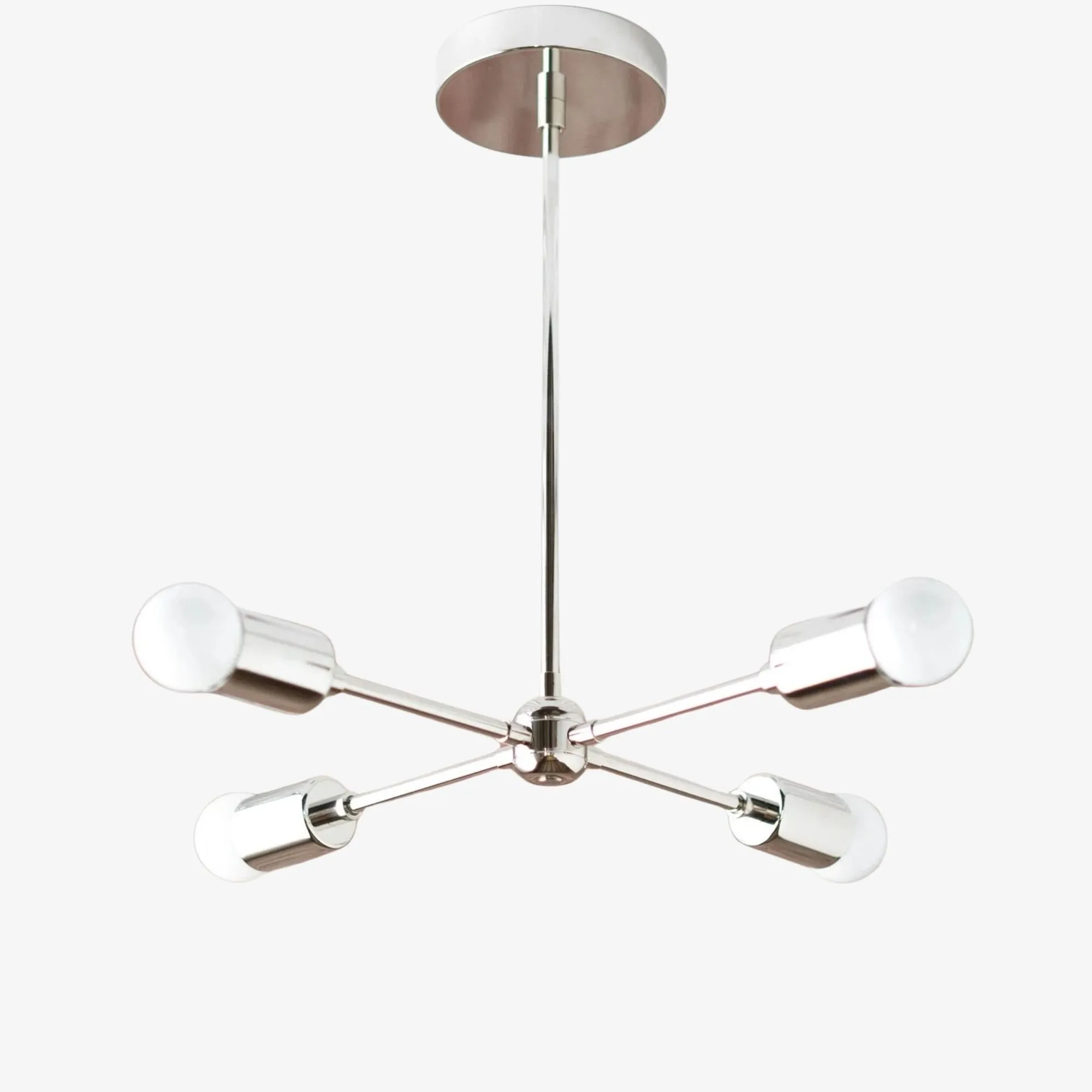 Mobilux Line Mid Century Gold Sputnik Chandelier - Geometric Brass Fixture KL1418