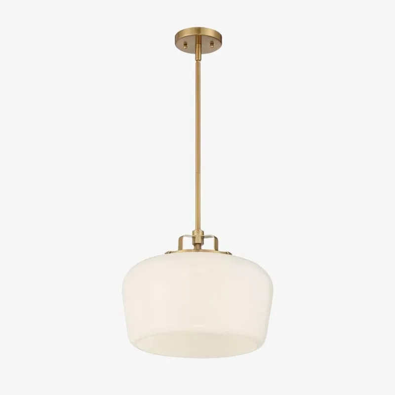 Lirra Minimalist Globe Pendant Light - Opal Glass Finish Lamp for Dining Area or Kitchen KL1714