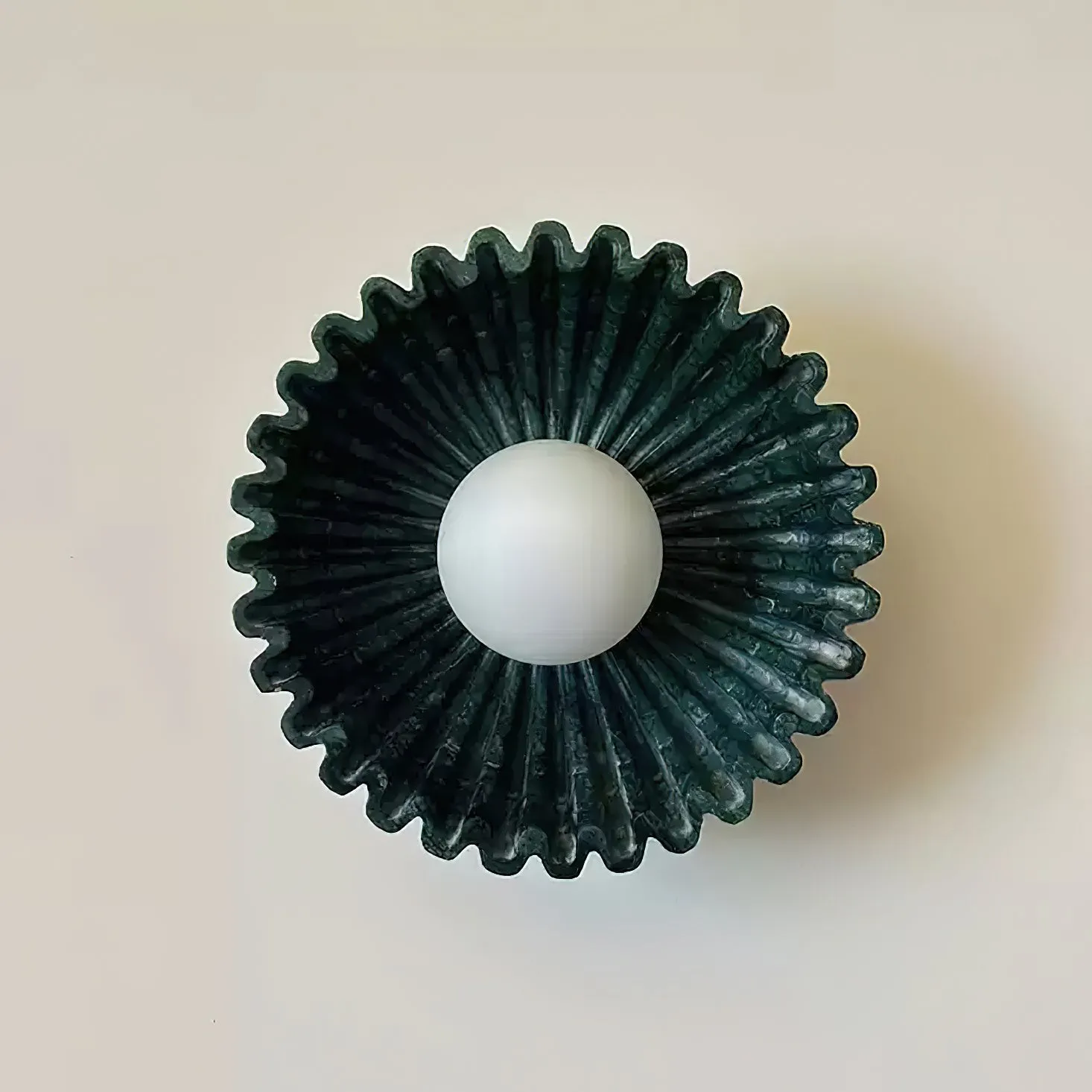 Sculptural Ceramic Wall Sconce – Opal Globe Sconce with Ceramic Finish KL246