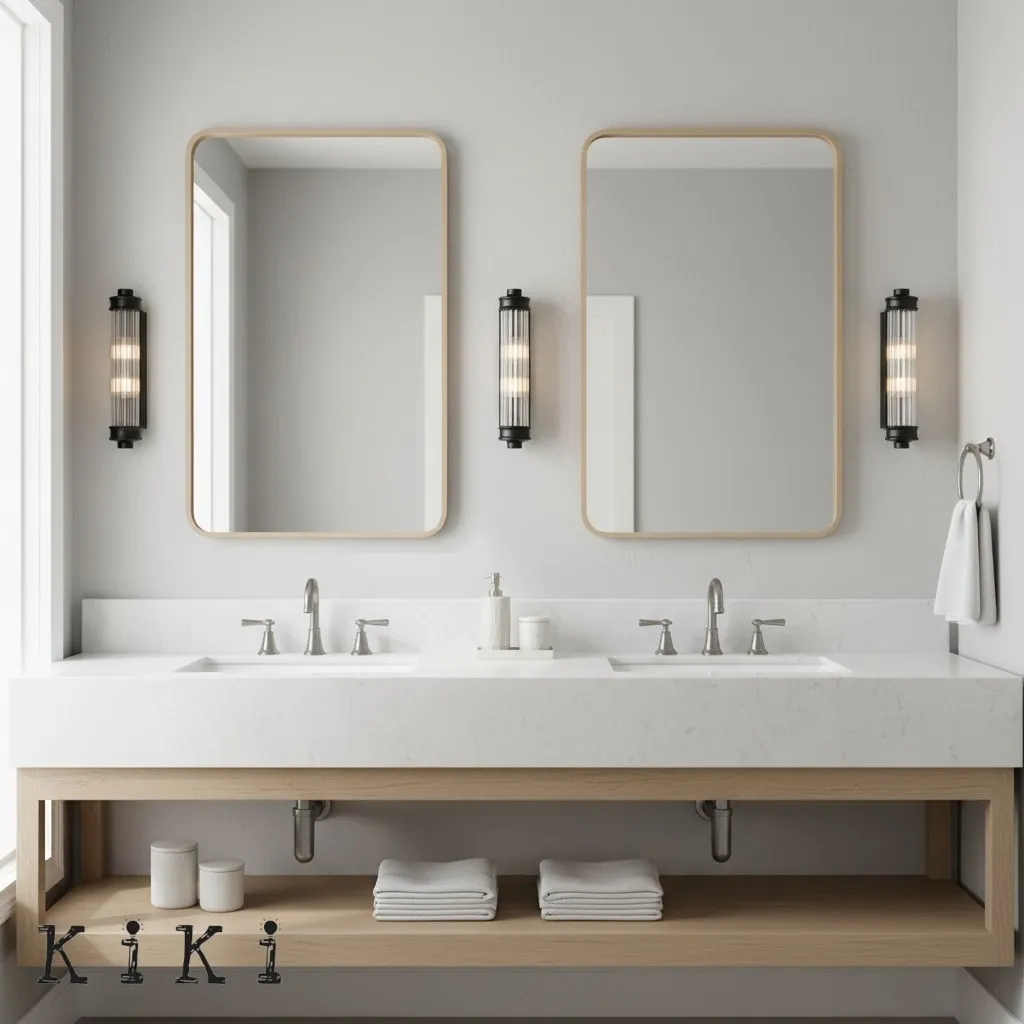 Bravira Ribbed Glass Wall Lamp - Nordic Modern Cylinder Sconce for Living Room and Entry KL2238