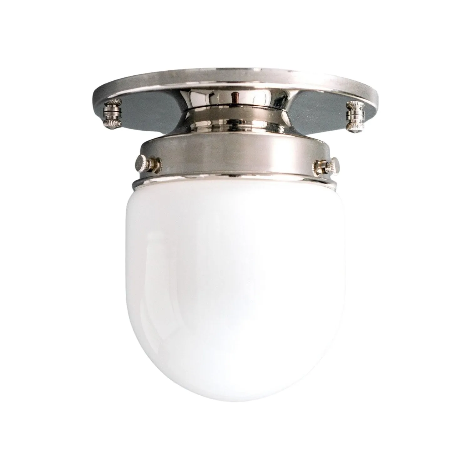 Opalume Glass Globe Flush Mount Light - Vintage Style Lamp for Hallway or Entryway KL1429