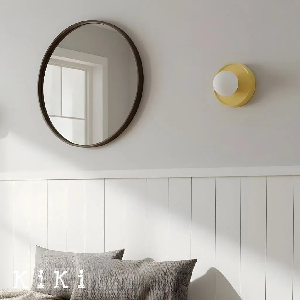 Soina Minimalist Globe Wall Light with Ceramic Base - Warm Ambient Lighting for Home KL1684