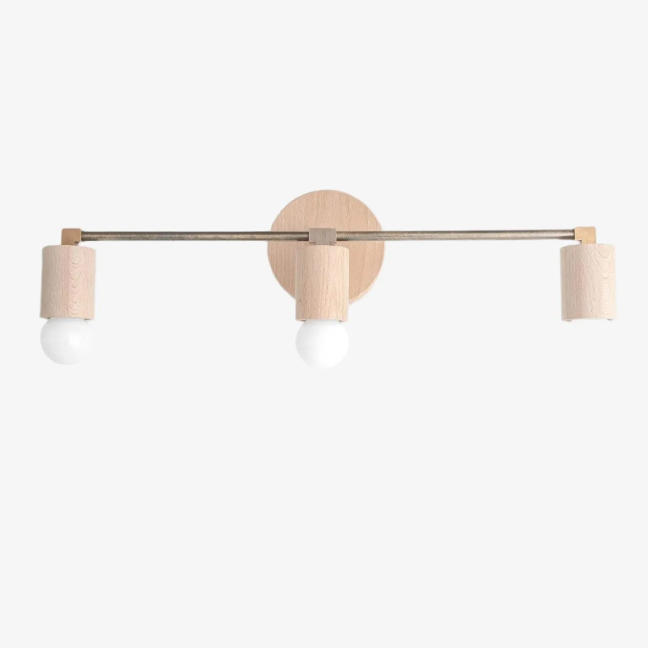 Mobilux Line Wood and Vanity Light - Bohemian Bathroom Lighting Fixture KL1469