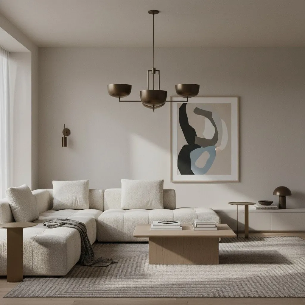 Lustrona Multi-Light Chandelier Metal Dome Shades - Streamlined Modern for Dining Room KL1622