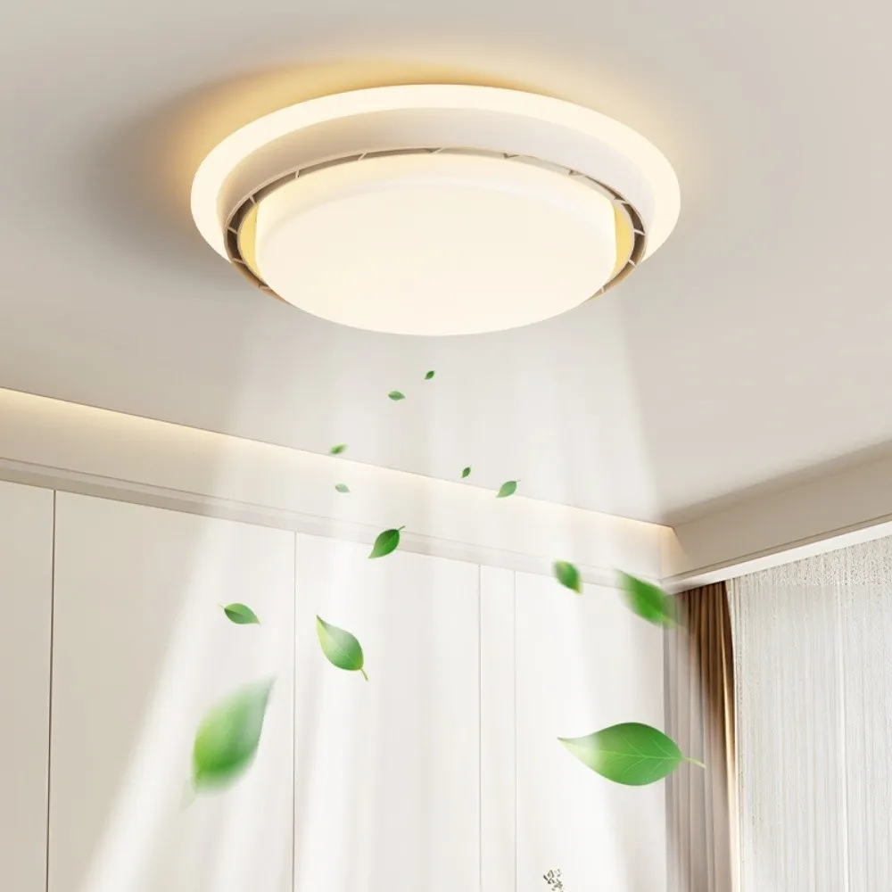 Modern Circular LED Bladeless Ceiling Fan with Light KL935
