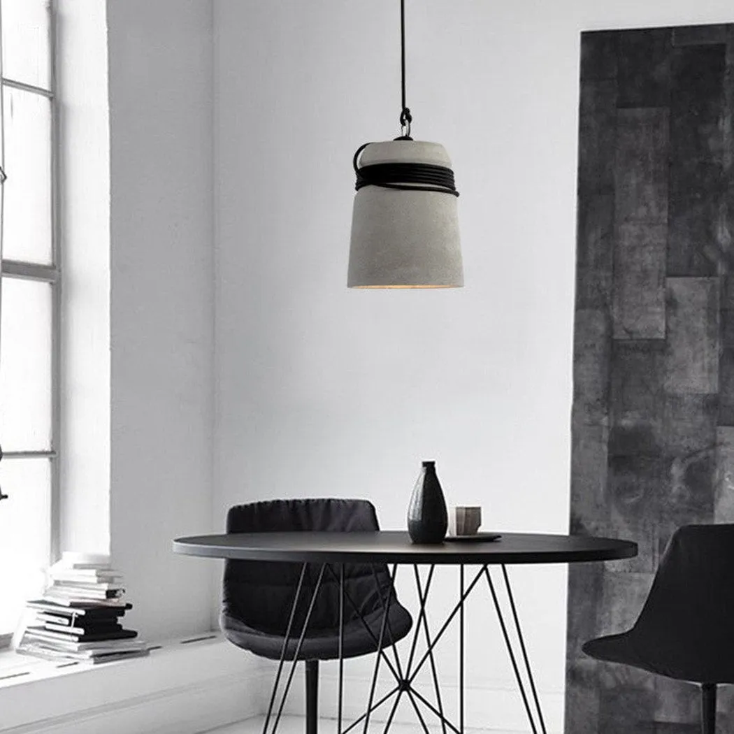 Nordic Cement Hemp Rope Pendant Lamp KL879