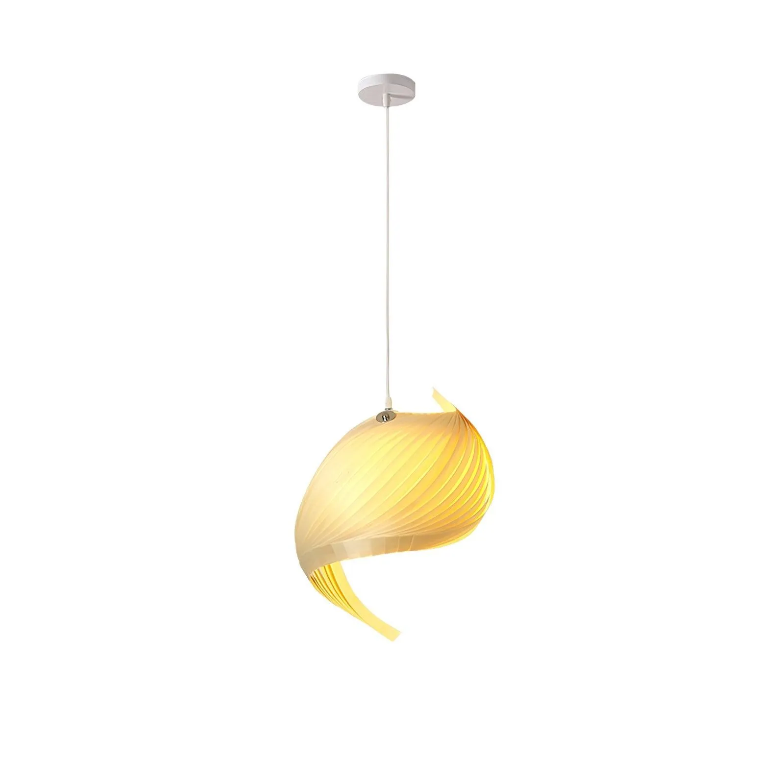 Nautilus Wing Wood Veneer Pendant Light