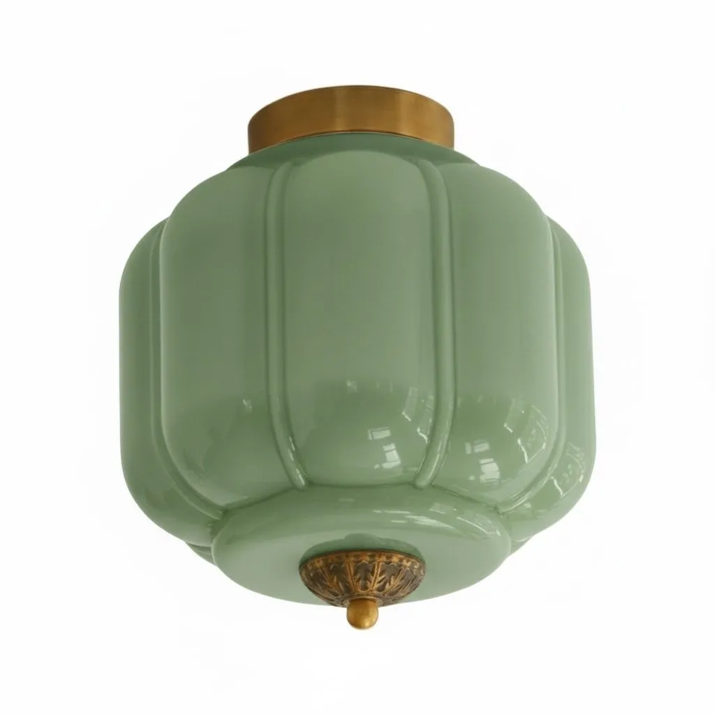 Eloise Pumpkin Inspired Retro Design Glass Ceiling Light - Accent Lighting for Living Room KL1393