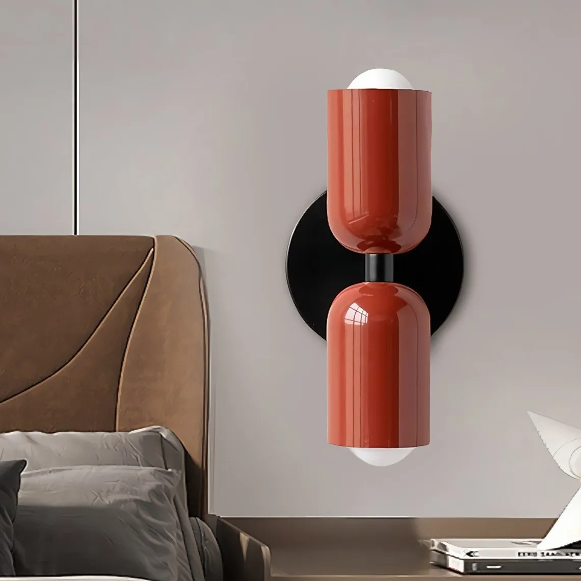 Metal Up Down Wall Sconce - Contemporary Colorful Wall Light for Hallway and Office