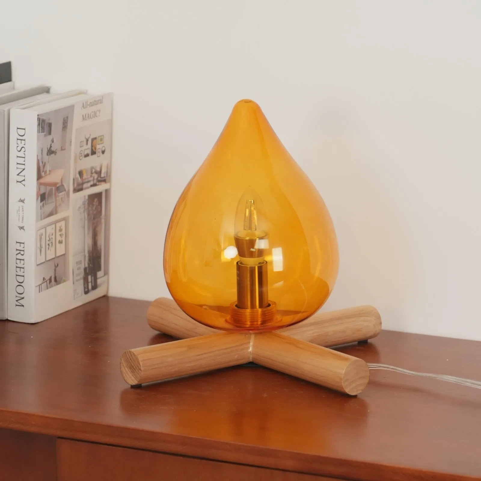 Funny Fire Shape Small Flame Table Lamp KL370
