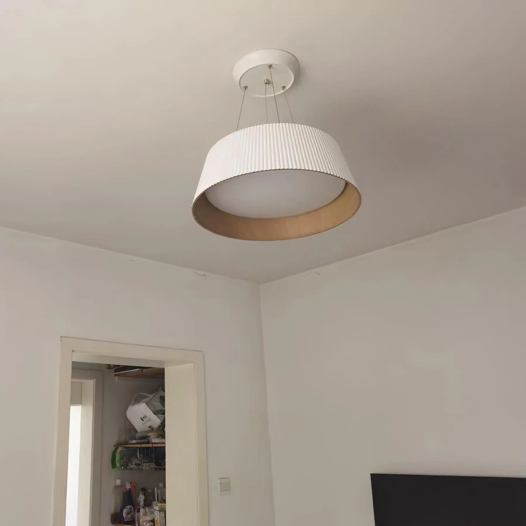 Minimalist Corrugated Lampshade Bedroom Pendant Lamp KL334